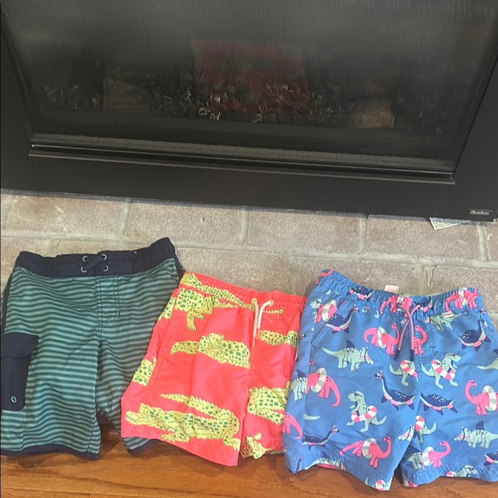 Cat & Jack Kids Swim Trunks - Green, Red, Blue